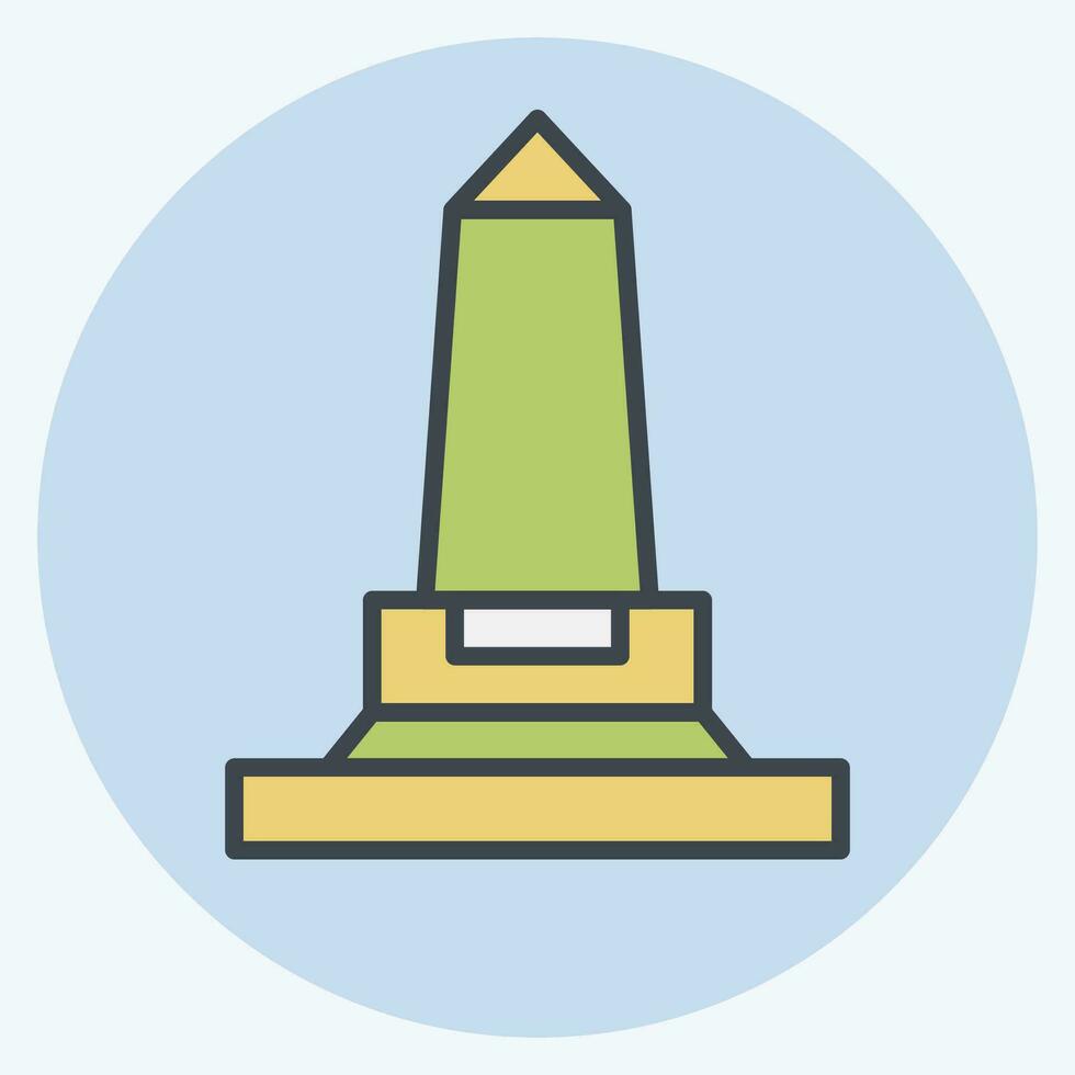 Icon Wellington Monument. related to Ireland symbol. color mate style. simple design editable. simple illustration vector
