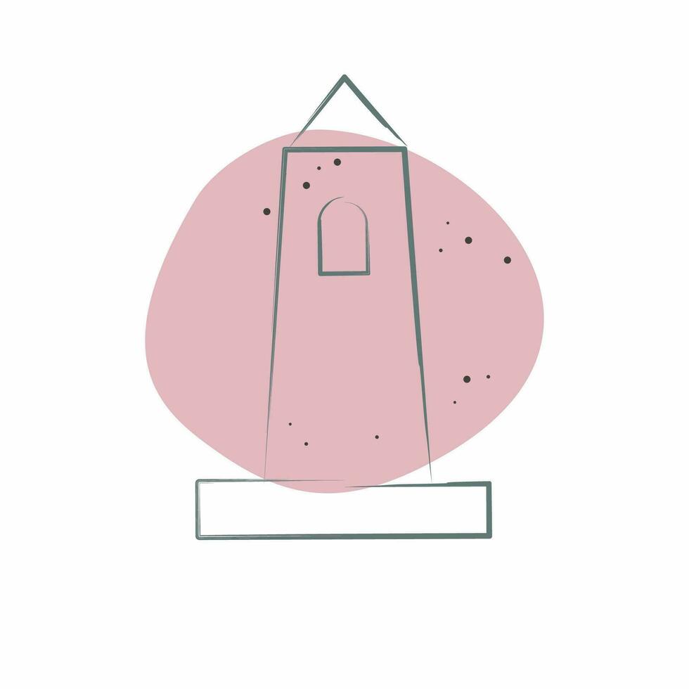 Icon Rish Round Tower. related to Ireland symbol. Color Spot Style. simple design editable. simple illustration vector