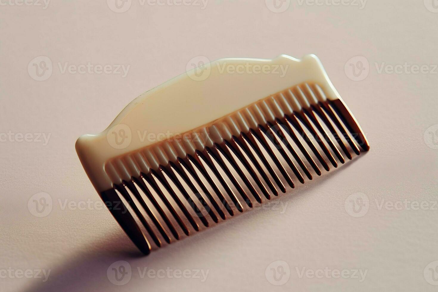 AI generated Natural stone comb on studio desk. Generate Ai photo