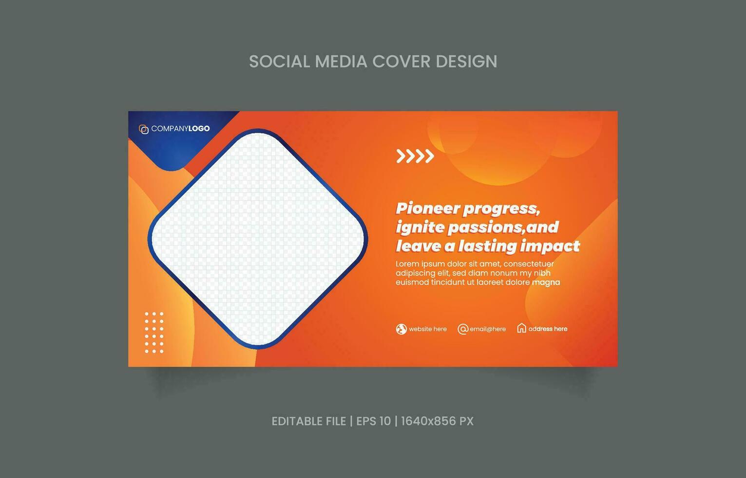 Business banner design social media promotion vector