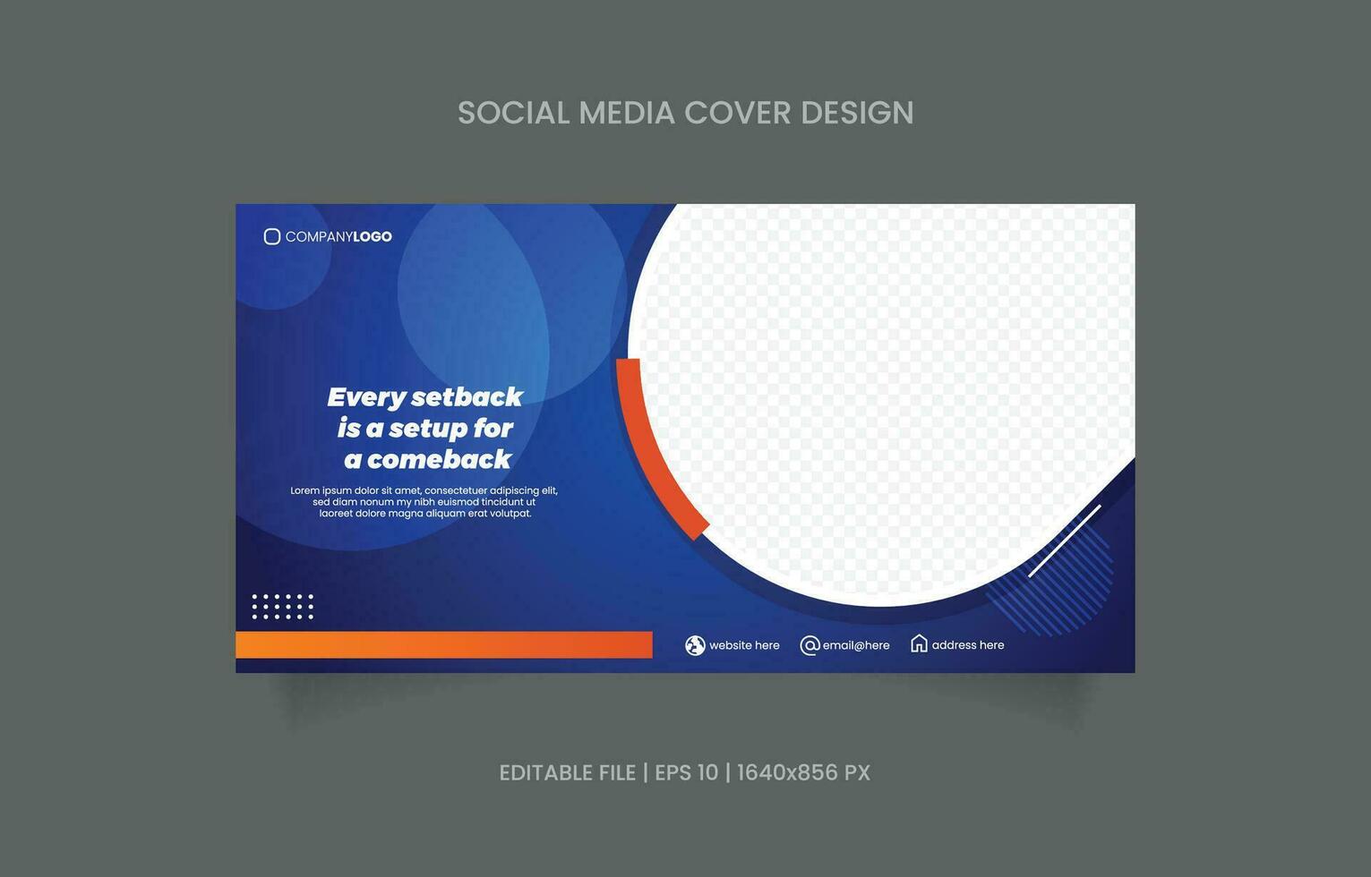 Business banner design social media promotion vector