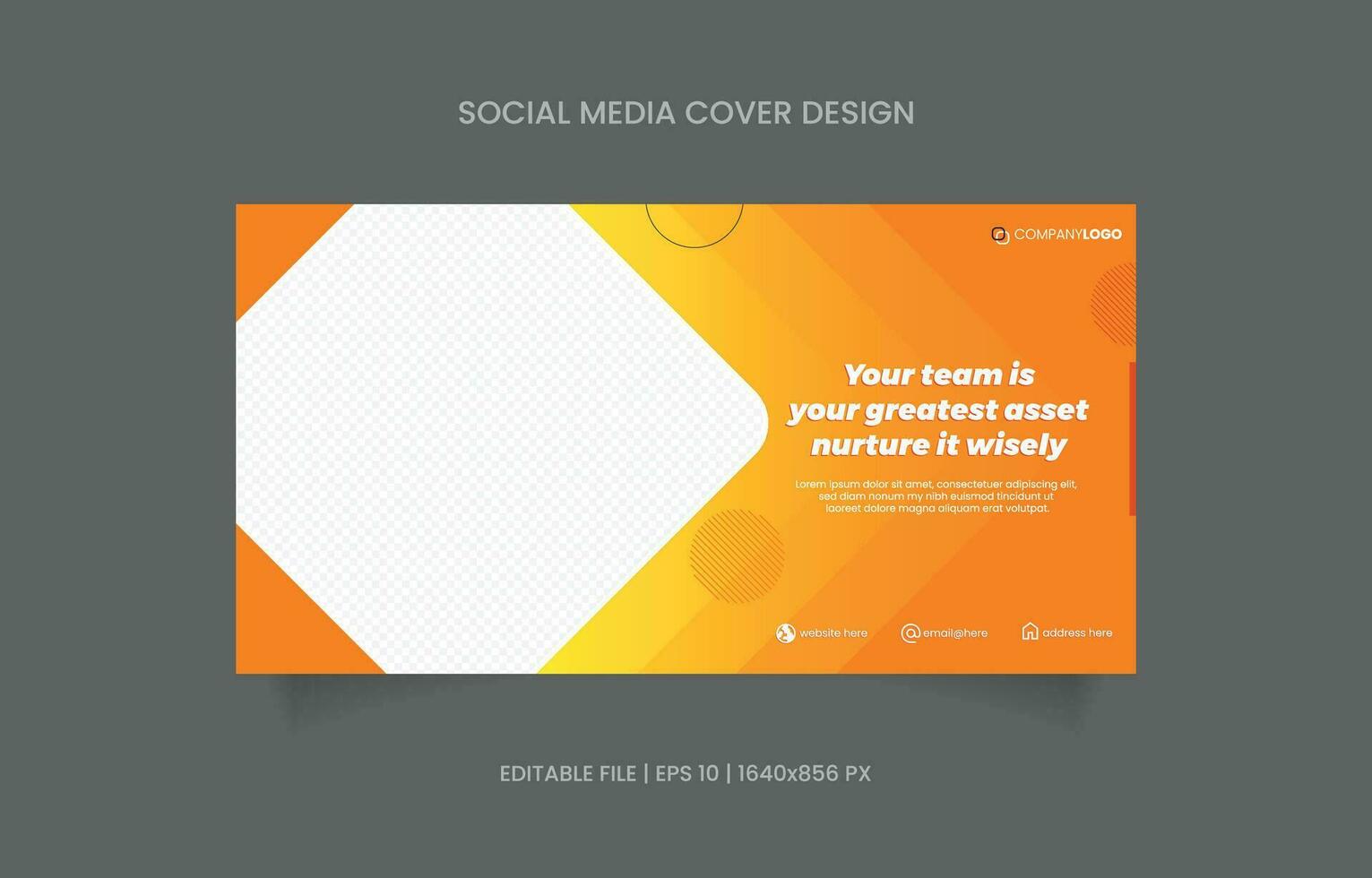 Business banner design social media promotion vector