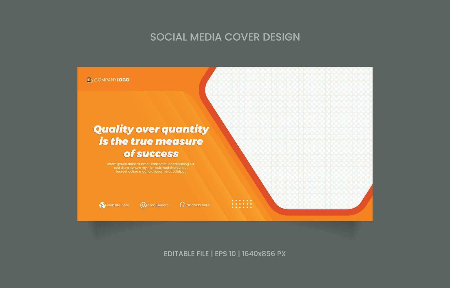 Business banner design social media promotion vector