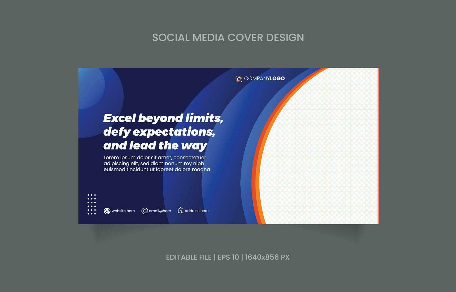 Business banner design social media promotion vector