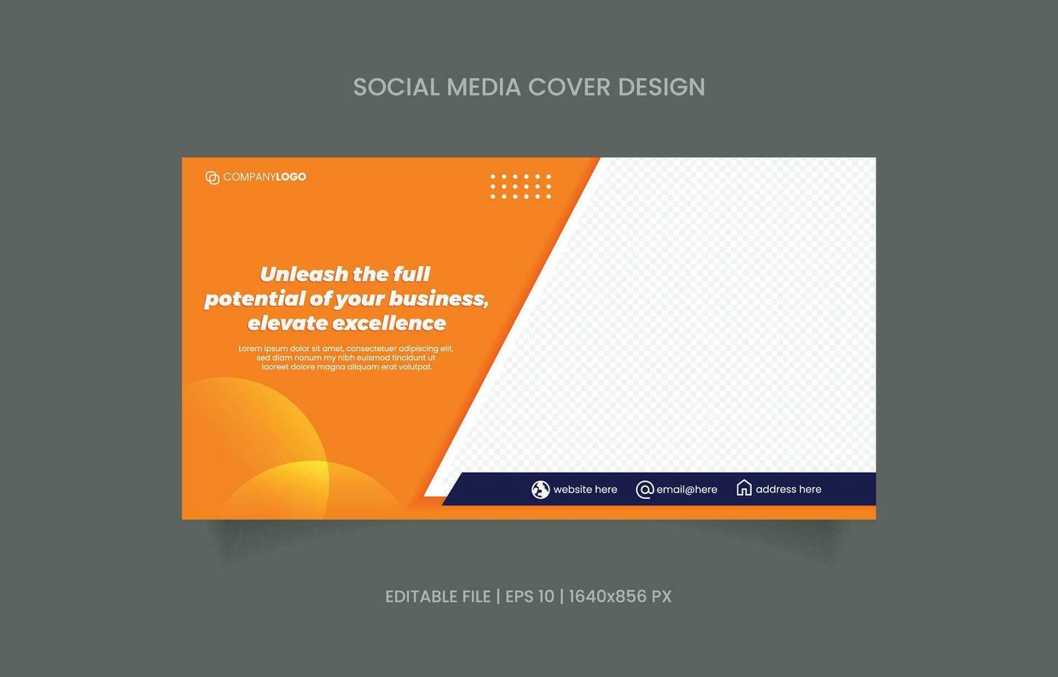Business banner design social media promotion vector