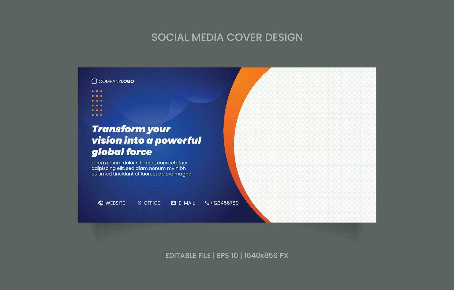 Business banner design social media promotion vector