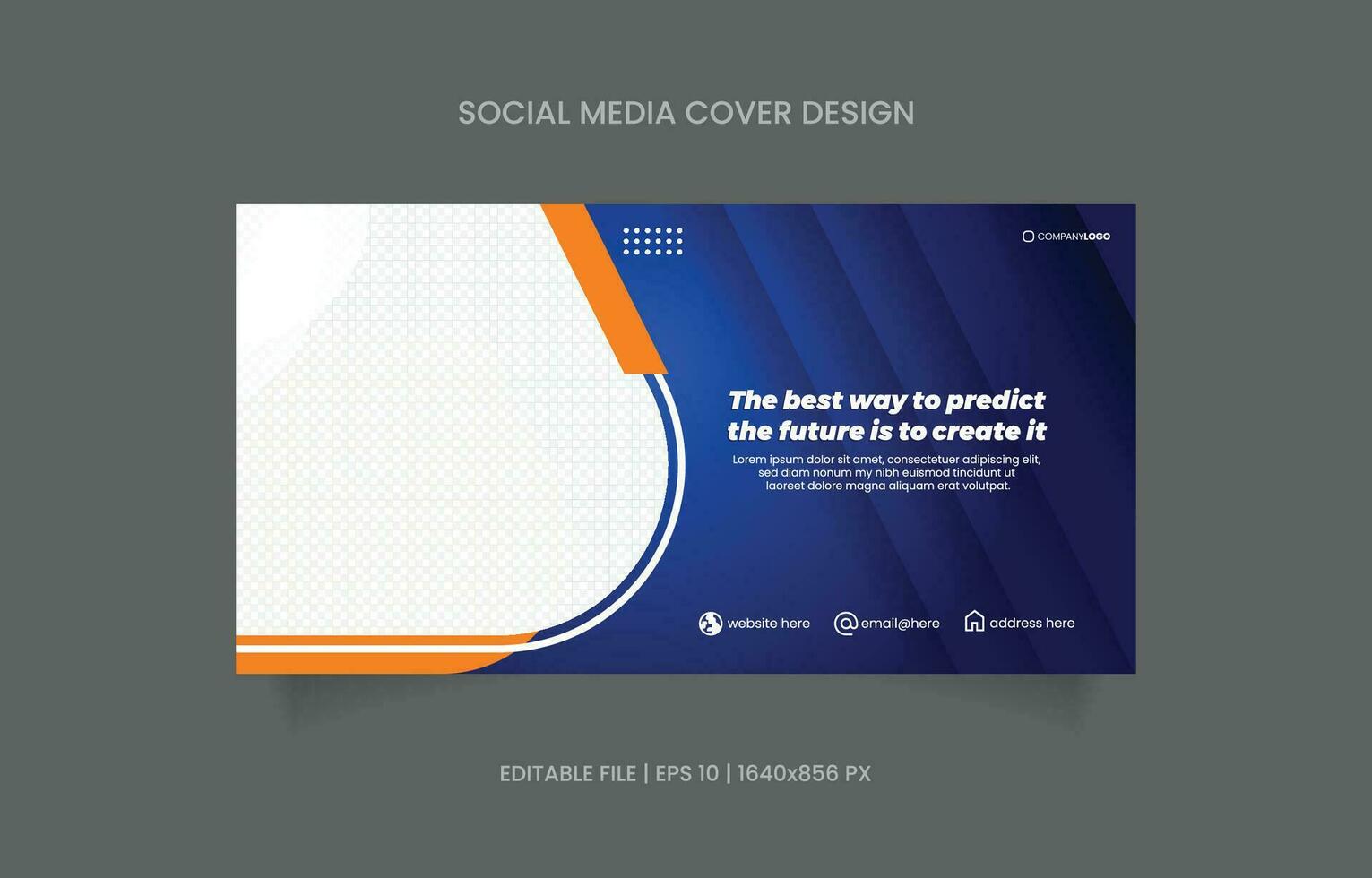 Business banner design social media promotion vector