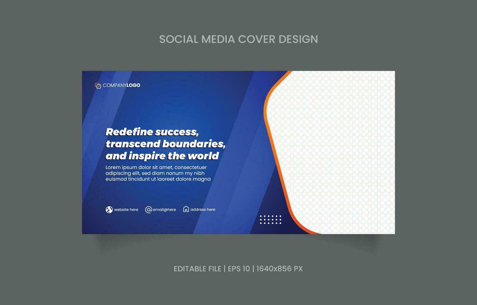 Business banner design social media promotion vector