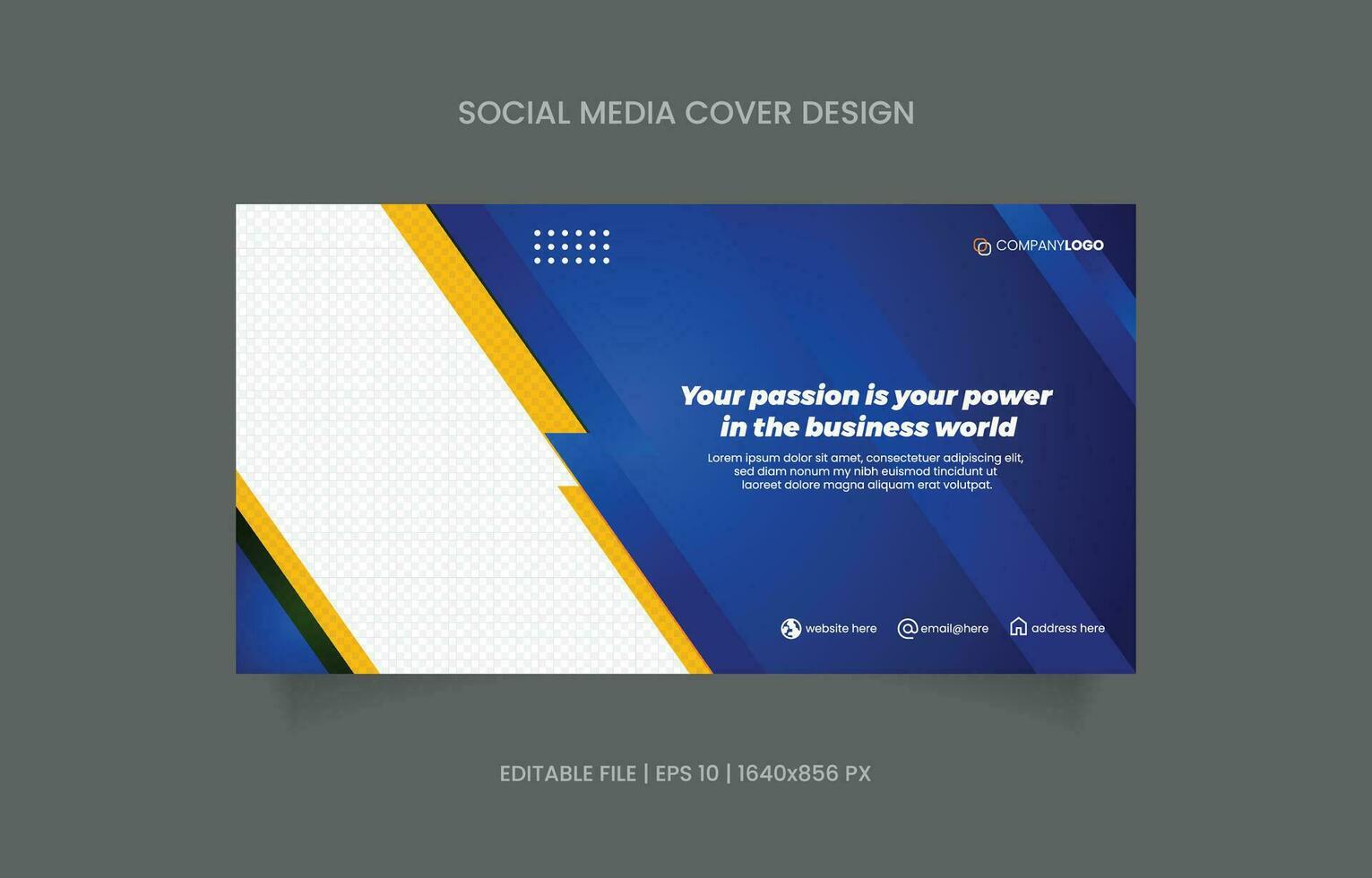 Business banner design social media promotion vector