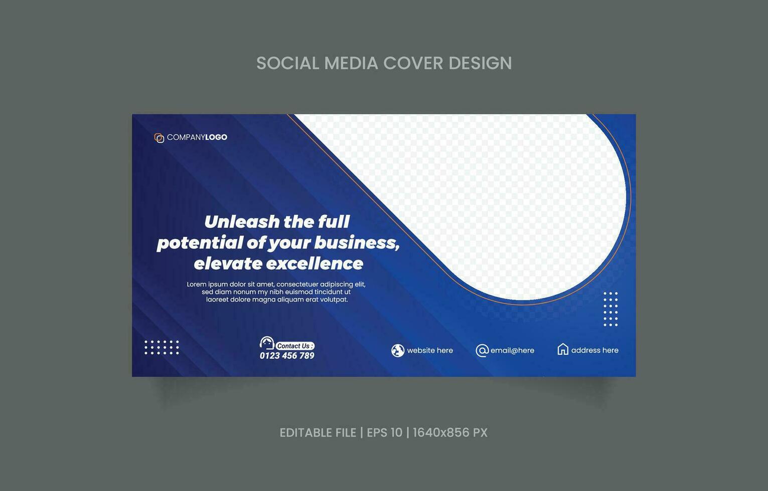 Business banner design social media promotion vector