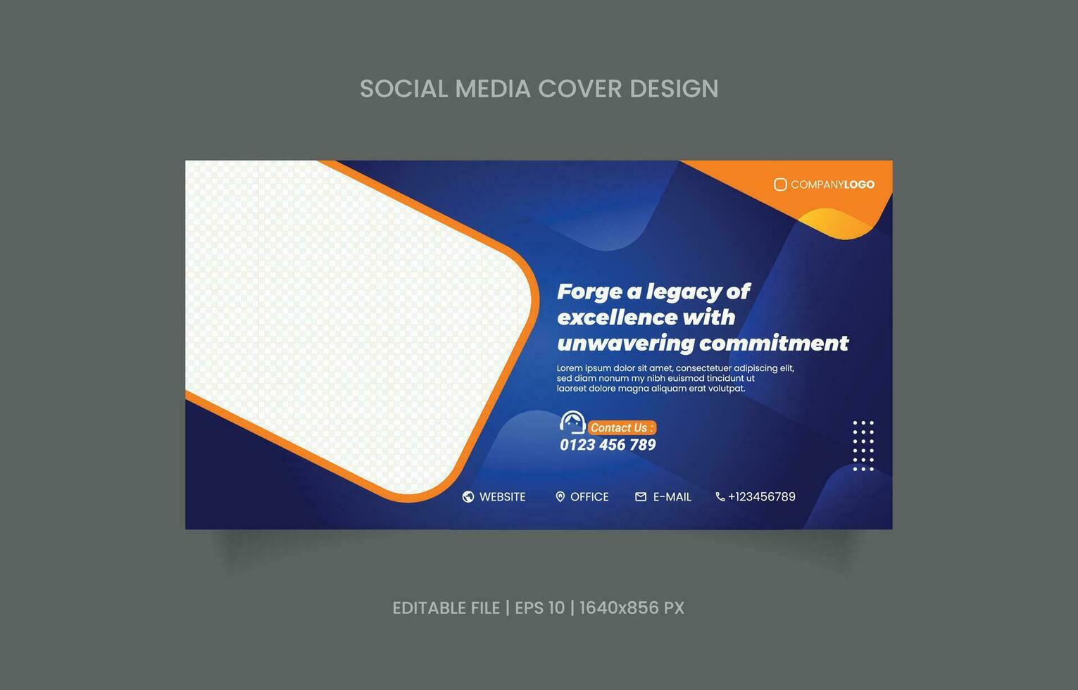 Business banner design social media promotion vector