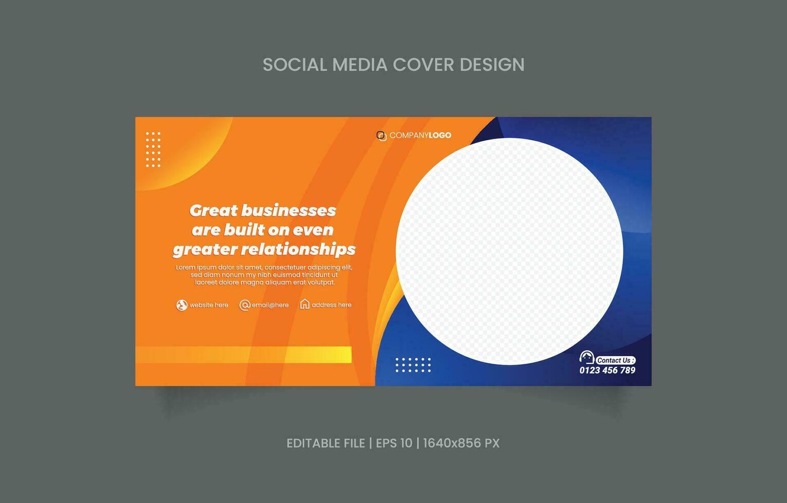 Business banner design social media promotion vector