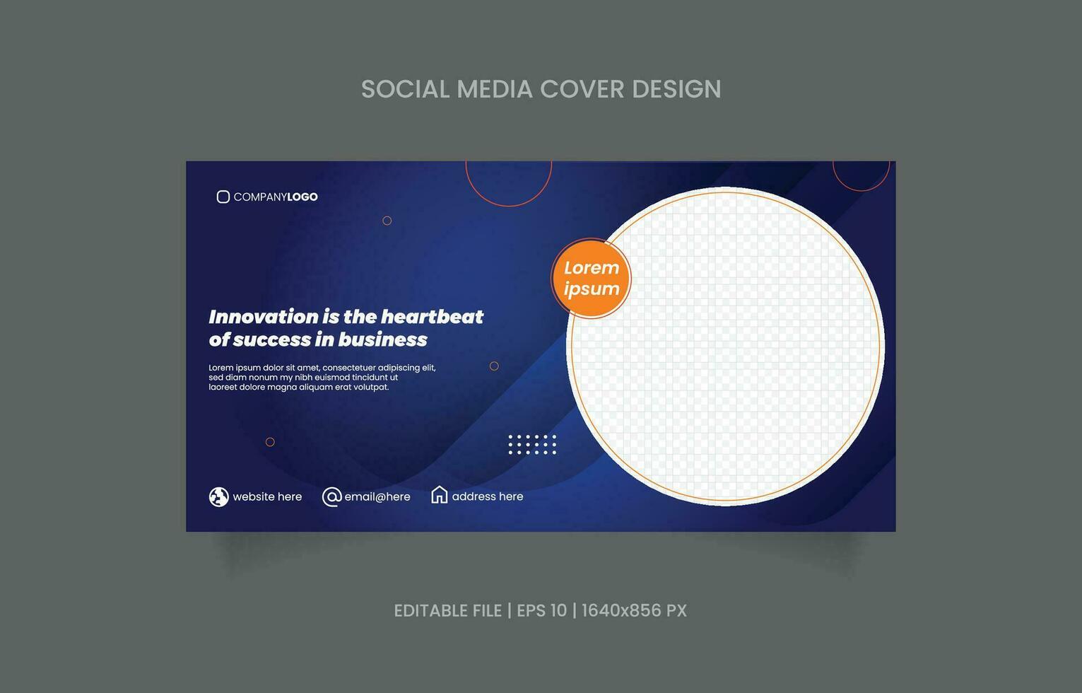 Business banner design social media promotion vector