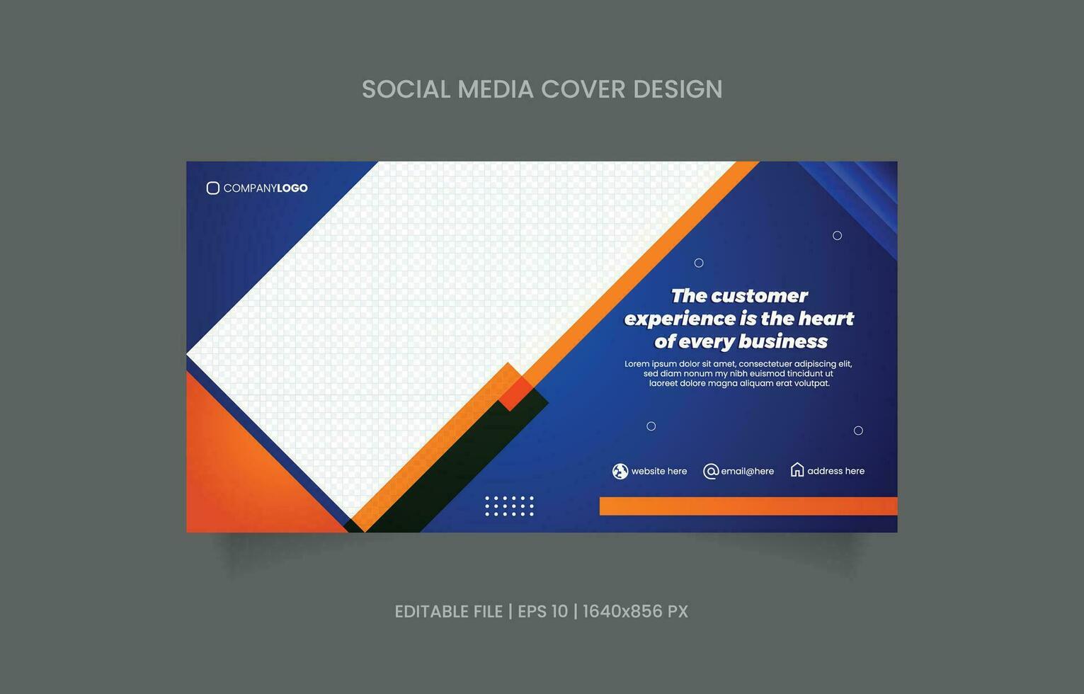 Business banner design social media promotion vector