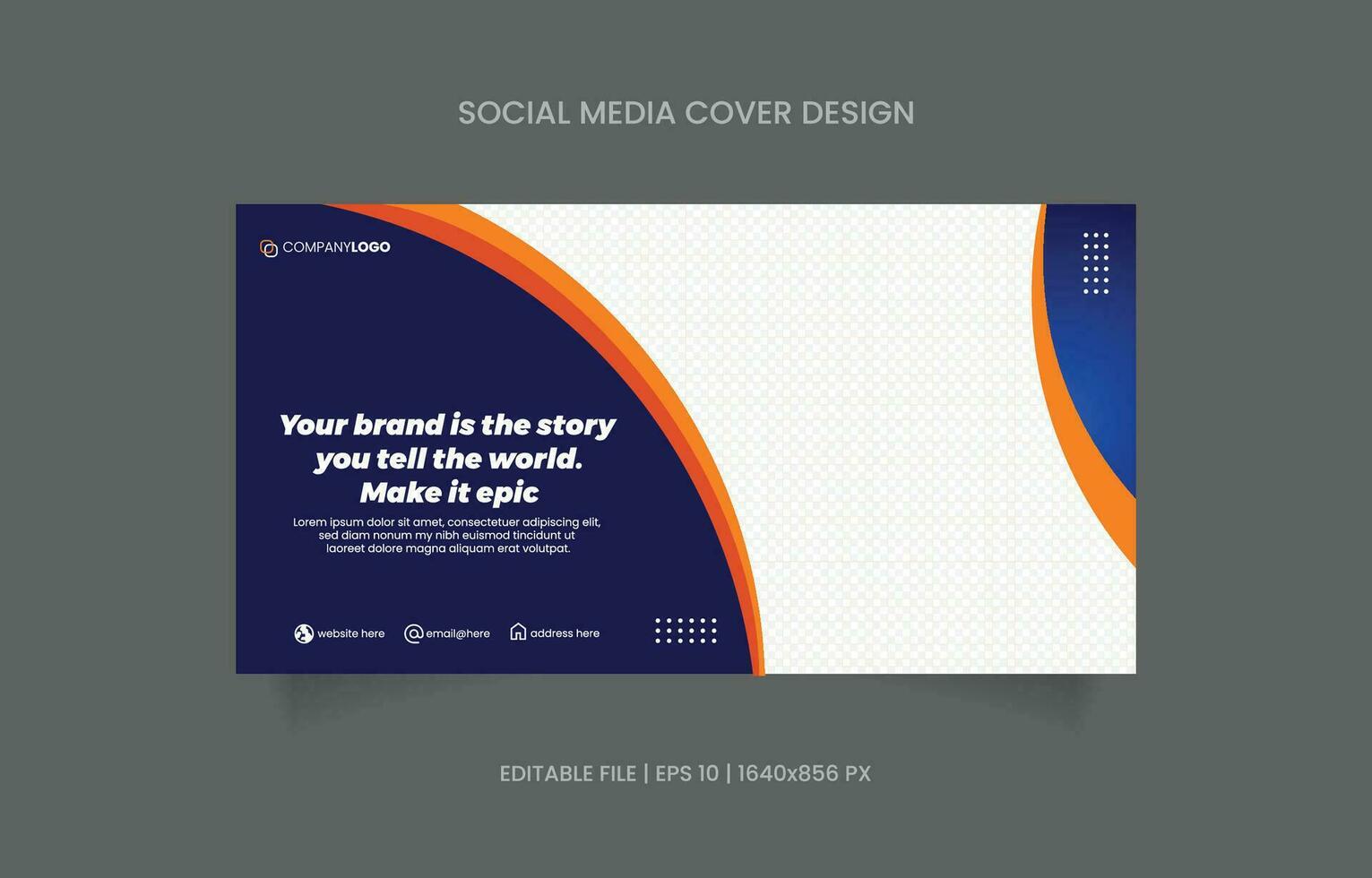 Business banner design social media promotion vector