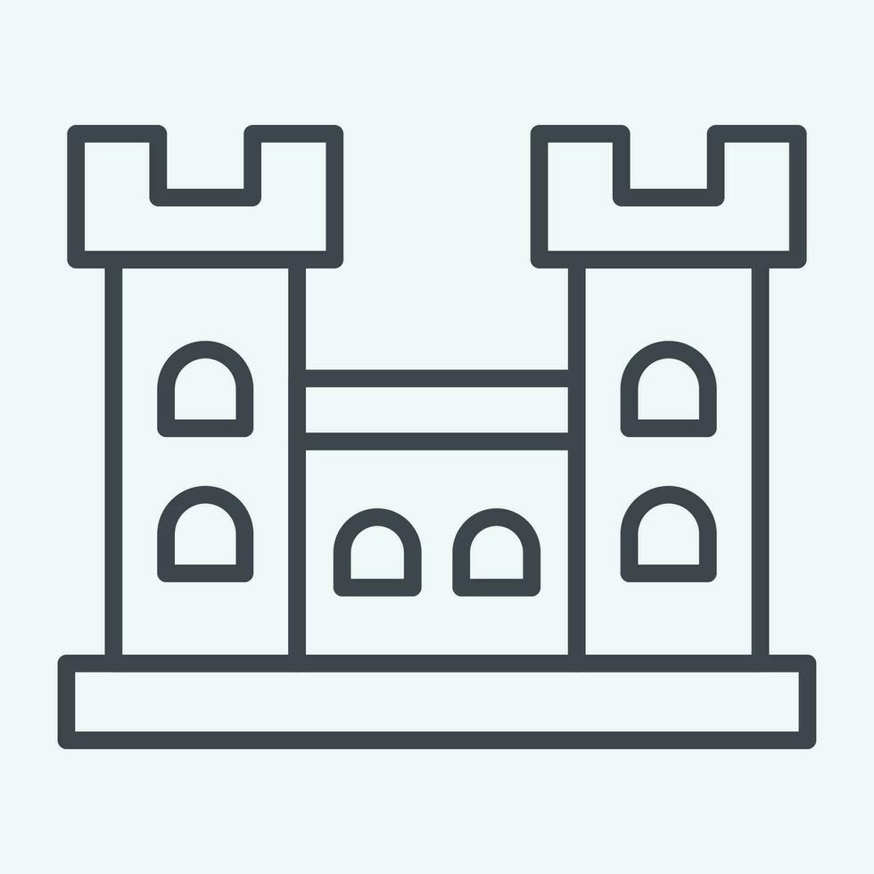 Icon Malahide Castle. related to Ireland symbol. line style. simple design editable. simple illustration vector