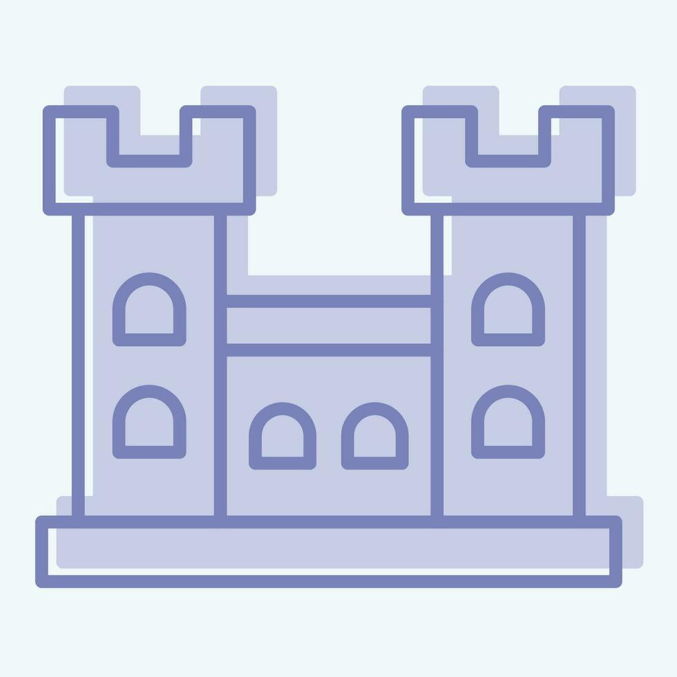 Icon Malahide Castle. related to Ireland symbol. two tone style. simple design editable. simple illustration vector