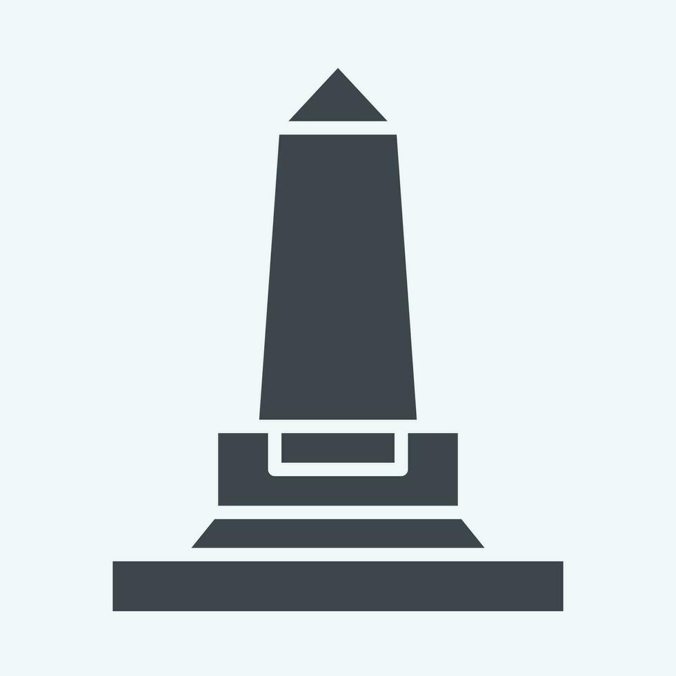 Icon Wellington Monument. related to Ireland symbol. glyph style. simple design editable. simple illustration vector