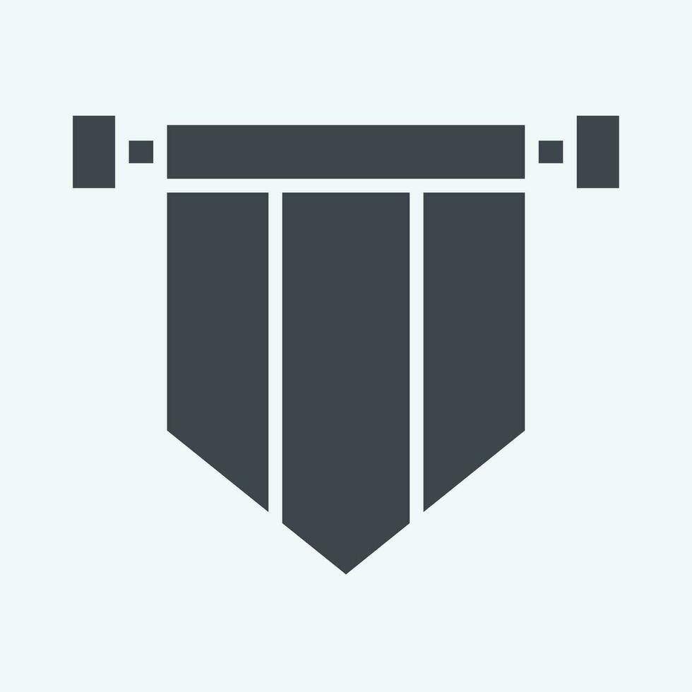Icon Banner. related to Ireland symbol. glyph style. simple design editable. simple illustration vector