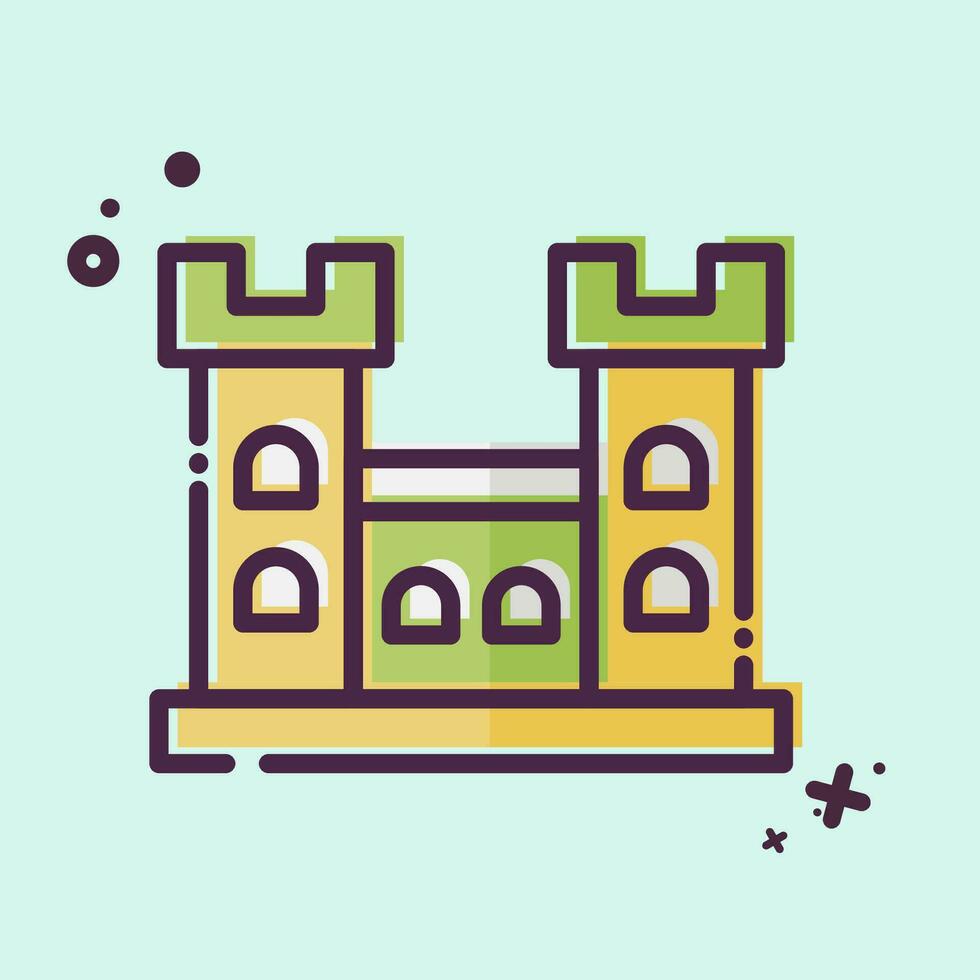 Icon Malahide Castle. related to Ireland symbol. MBE style. simple design editable. simple illustration vector