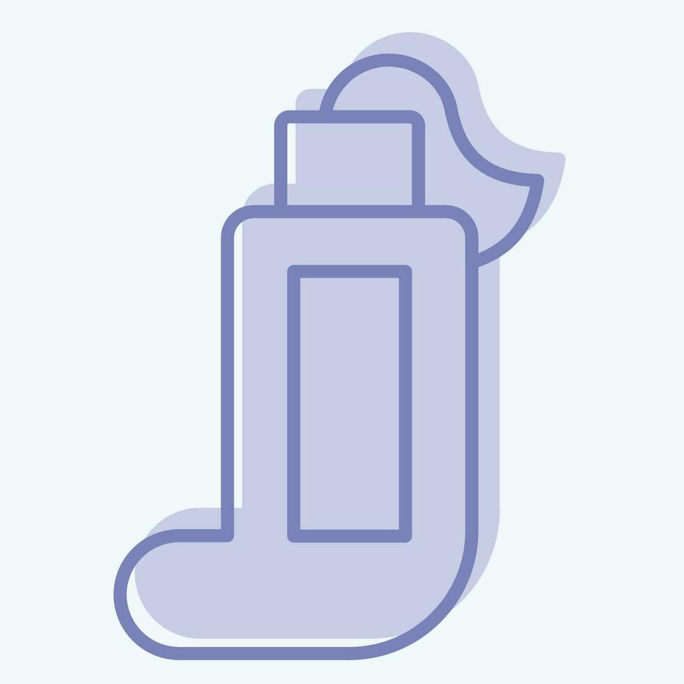 Icon Toothpaste. related to Plastic Pollution symbol. two tone style. simple design editable. simple illustration vector