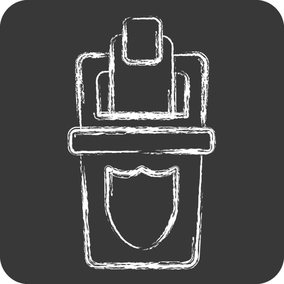 Icon Protect. related to Plastic Pollution symbol. chalk Style. simple design editable. simple illustration vector