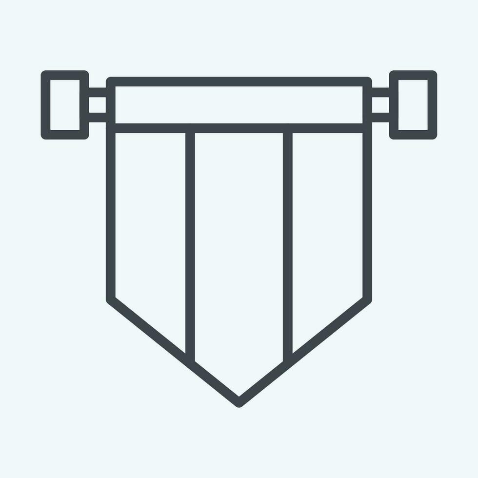 Icon Banner. related to Ireland symbol. line style. simple design editable. simple illustration vector