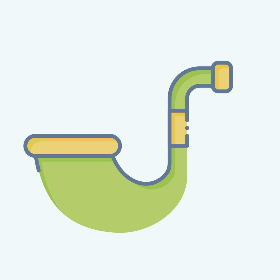 Icon Smoking Pipe. related to Ireland symbol. doodle style. simple design editable. simple illustration vector
