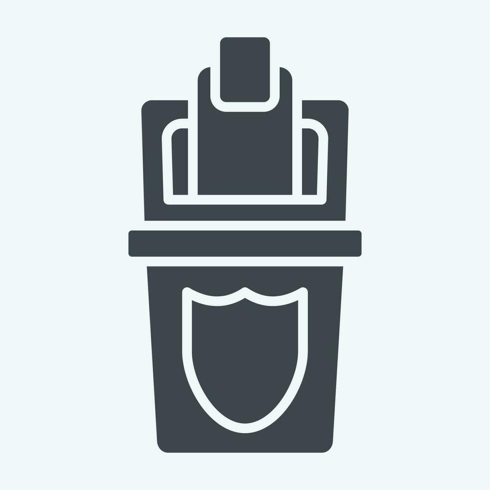 Icon Protect. related to Plastic Pollution symbol. glyph style. simple design editable. simple illustration vector