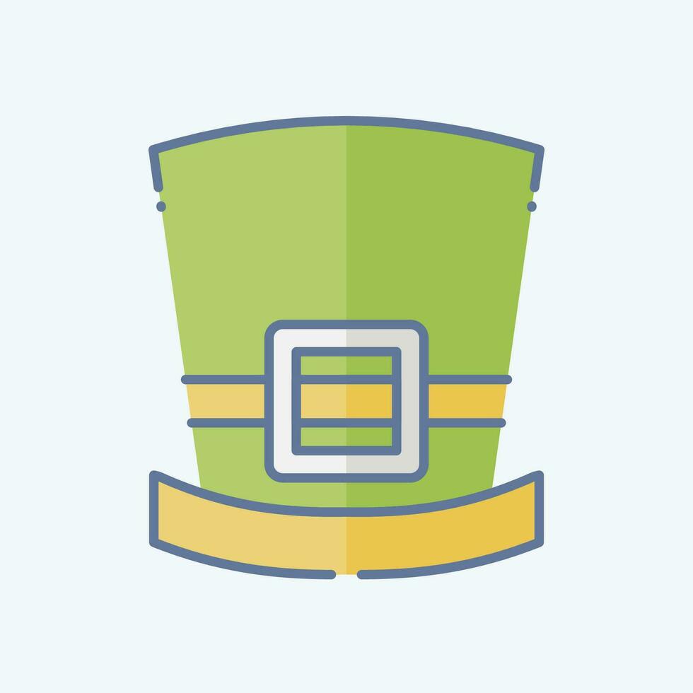 Icon Hat. related to Ireland symbol. doodle style. simple design editable. simple illustration vector