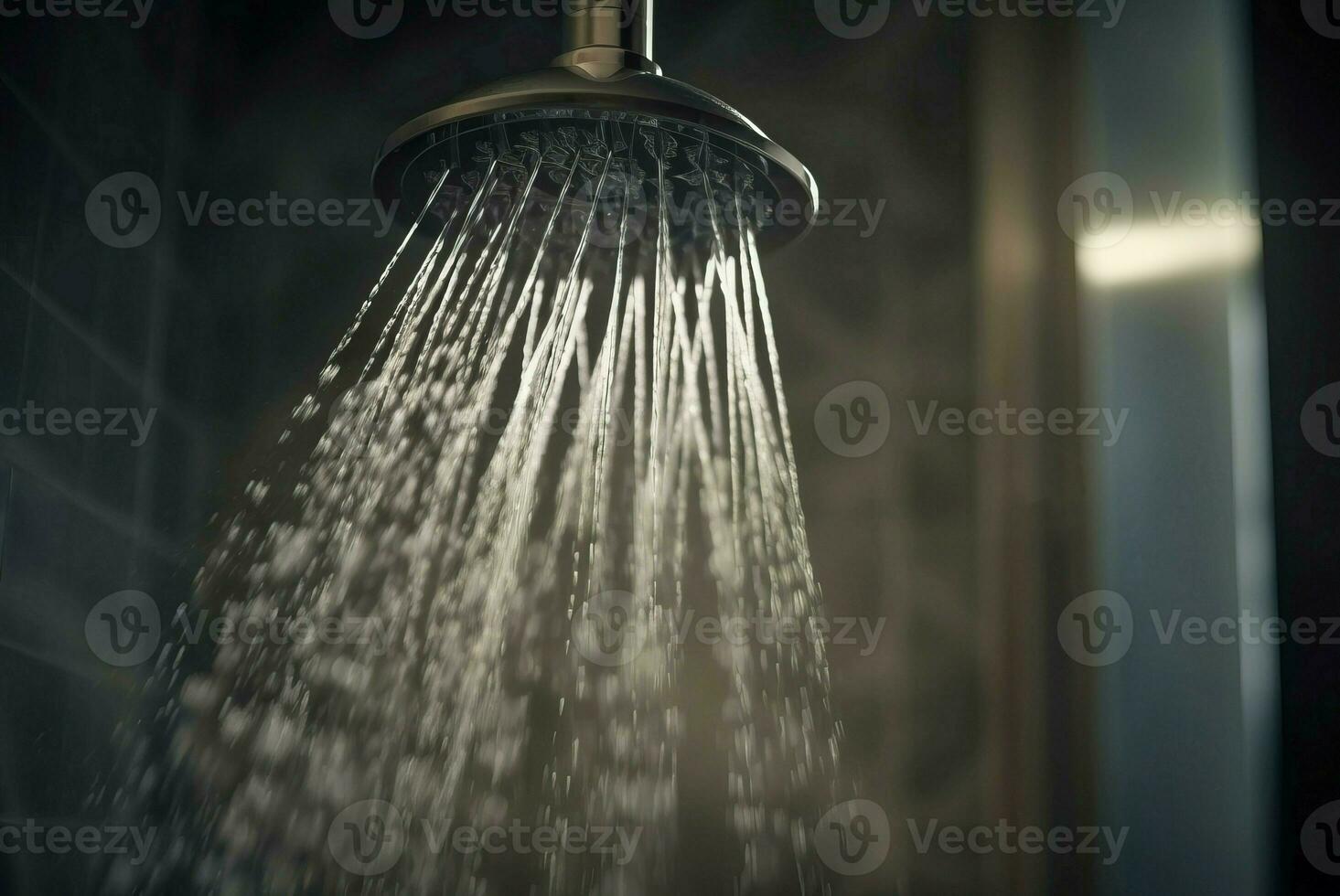 AI generated Water shower bathroom. Generate Ai photo