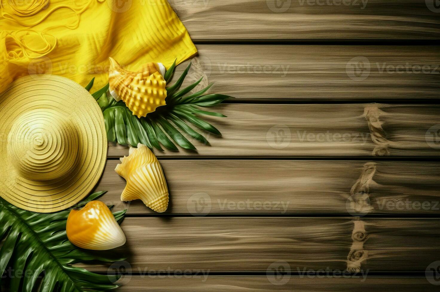 AI generated Summer yellow background. Generate AI photo