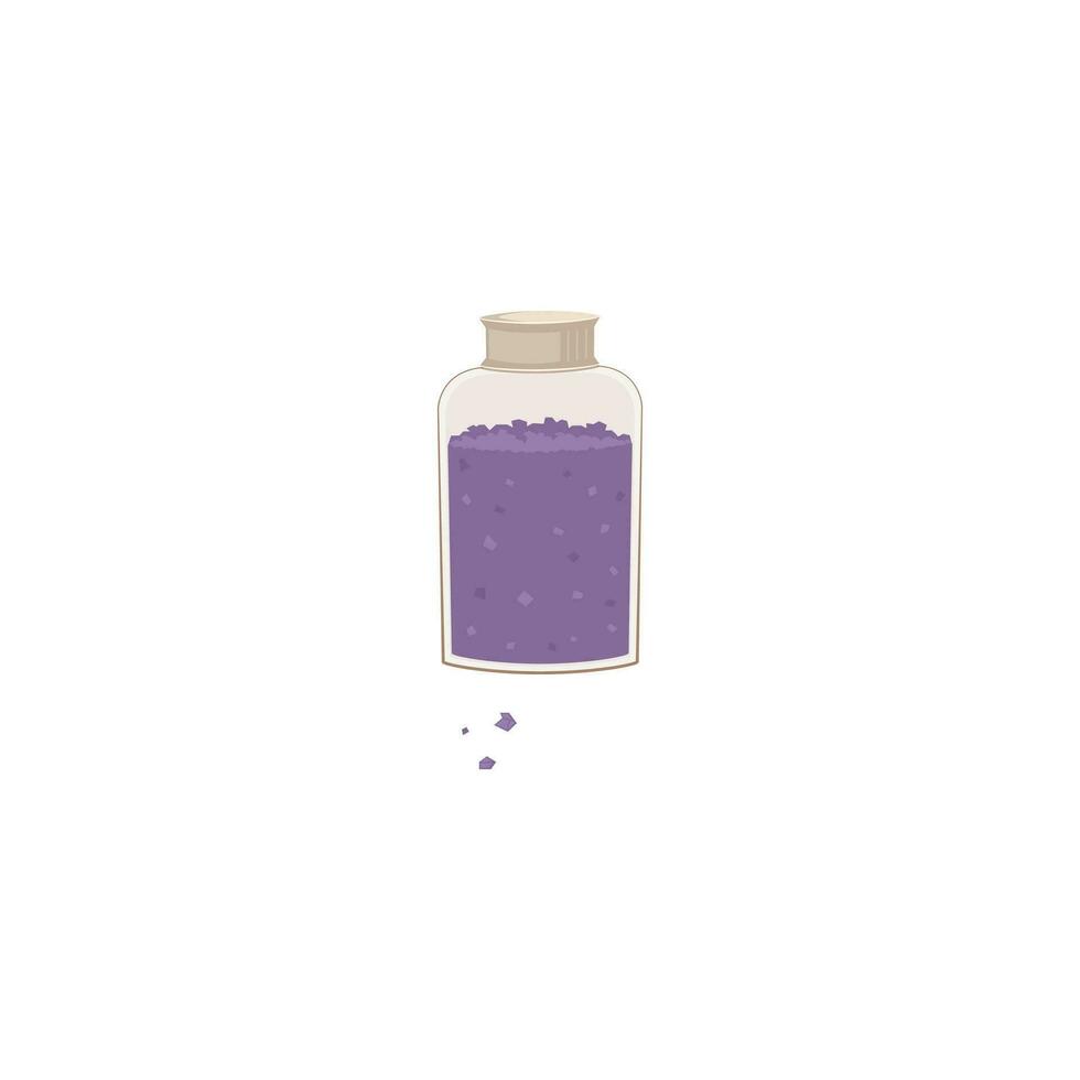 un tarro lleno con púrpura líquido en un blanco antecedentes vector