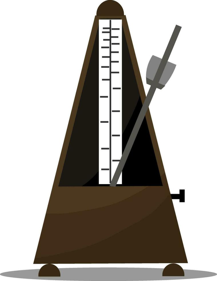 metrónomo aislado sobre fondo blanco vector