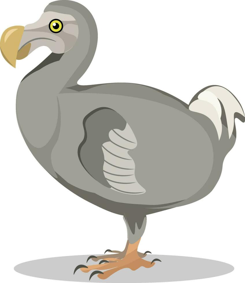 a cartoon bird with a long neck and long legs vector