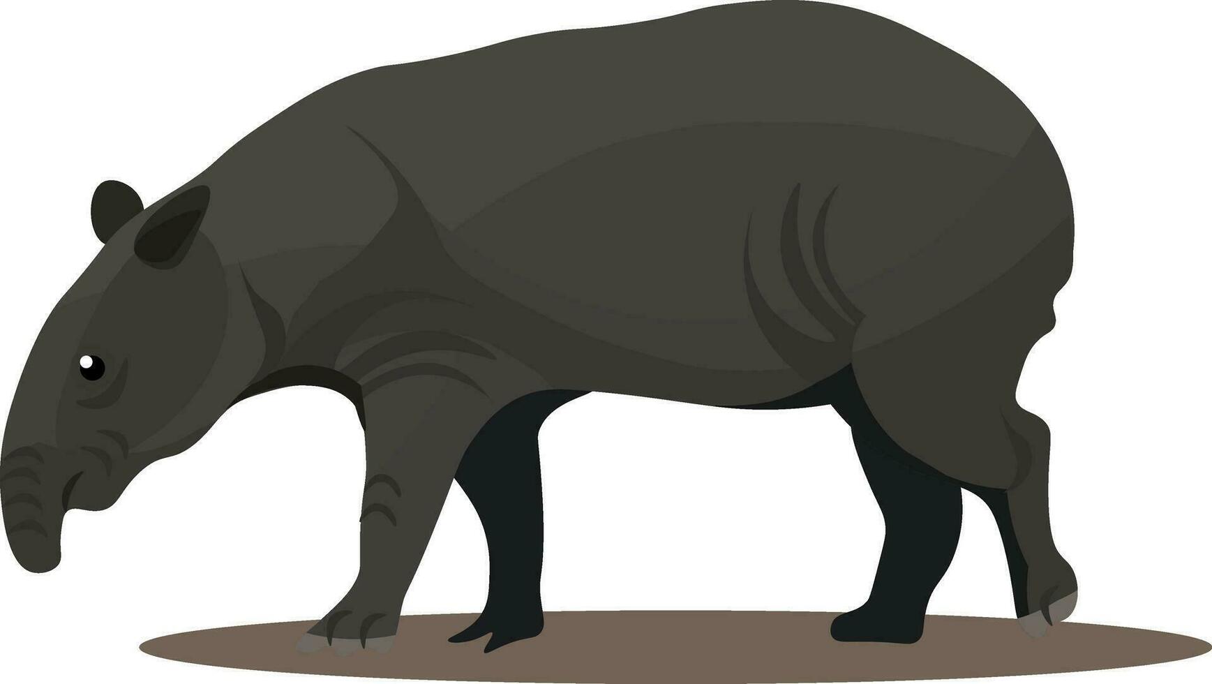 a cartoon tapir with a long neck and long legs vector