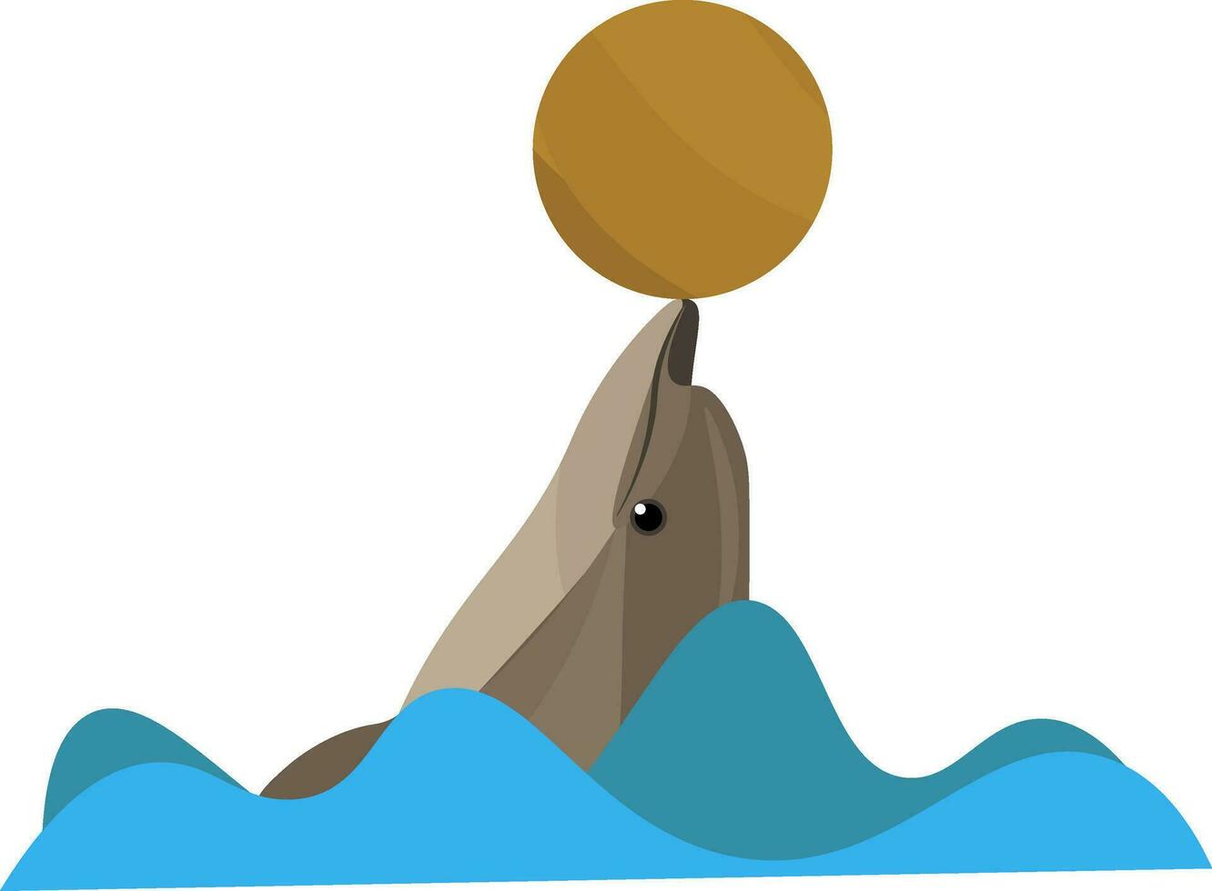 Cute dolphin illustration vector