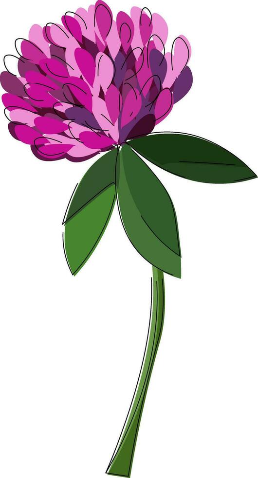 hermosa flor ilustracion vector