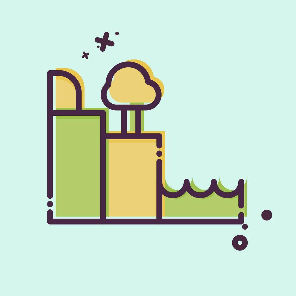 Icon Moher Cliffs. related to Ireland symbol. MBE style. simple design editable. simple illustration vector
