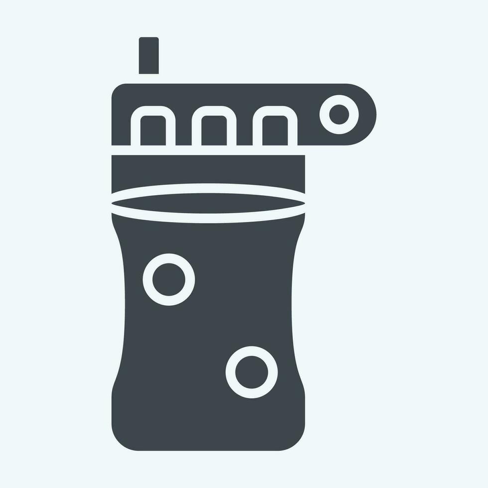 Icon Reusable Bottle. related to Plastic Pollution symbol. glyph style. simple design editable. simple illustration vector