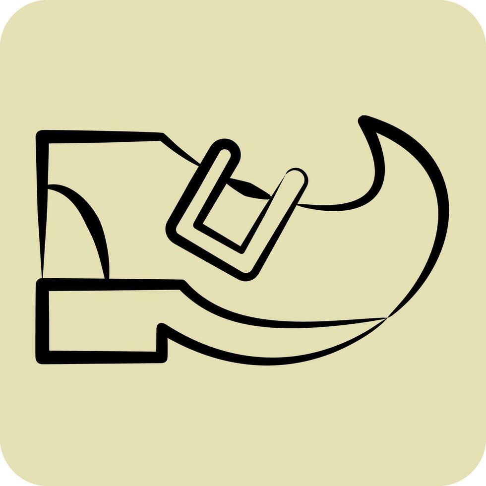 Icon Leprechaun Shoe. related to Ireland symbol. hand drawn style. simple design editable. simple illustration vector