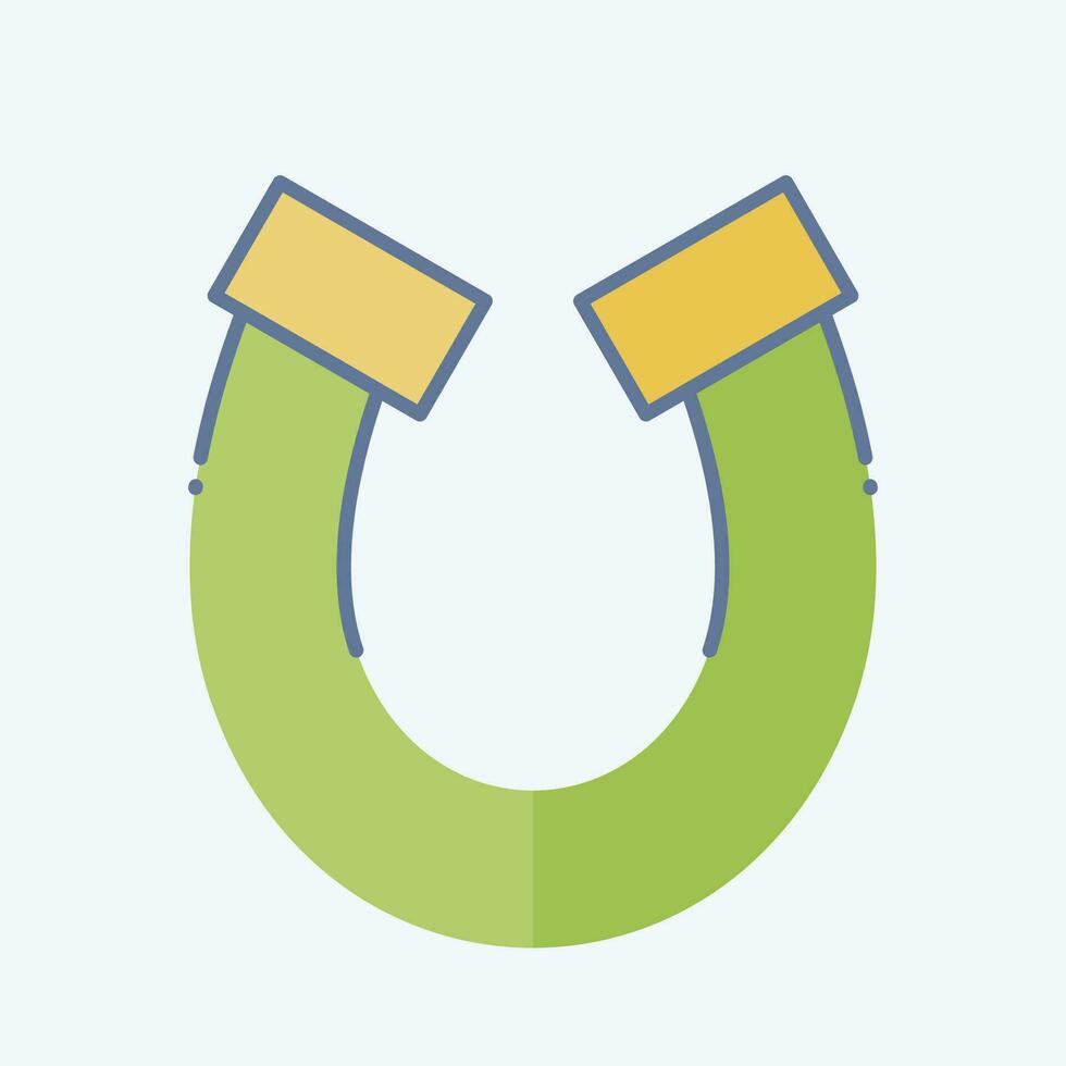 Icon Horse Shoe. related to Ireland symbol. doodle style. simple design editable. simple illustration vector