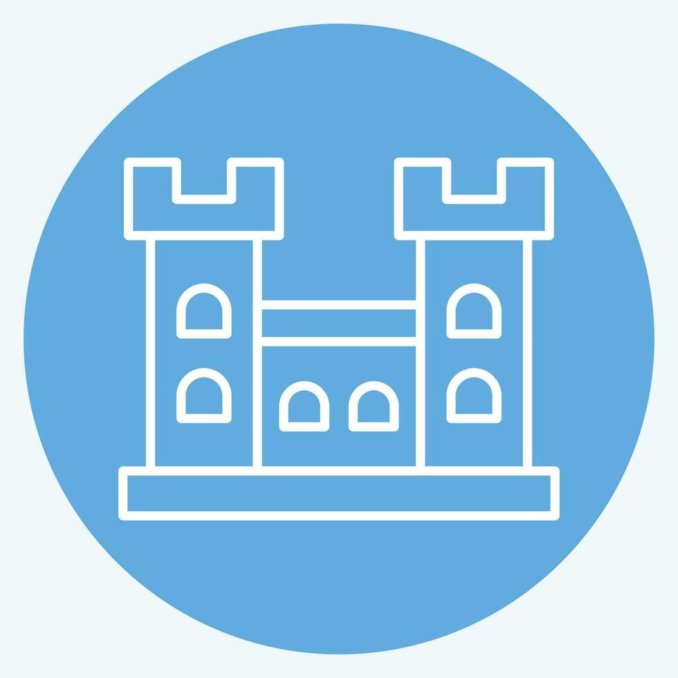 Icon Malahide Castle. related to Ireland symbol. blue eyes style. simple design editable. simple illustration vector