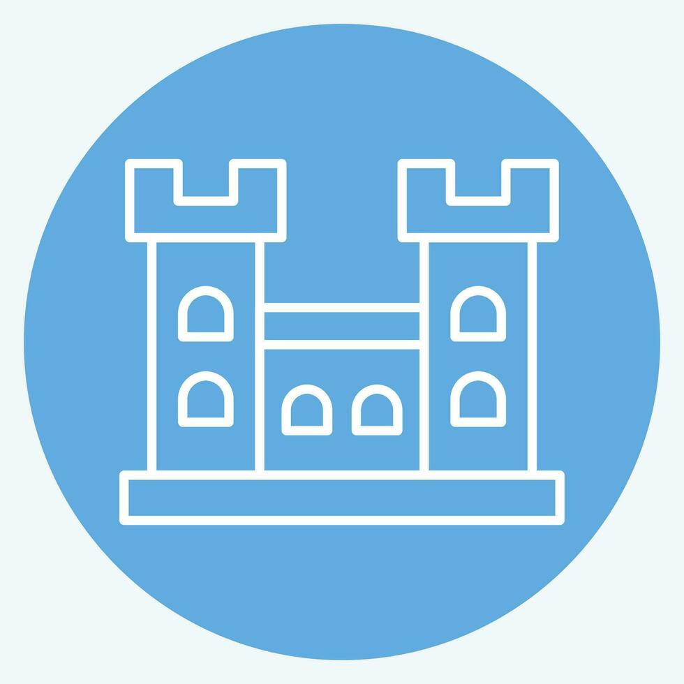 Icon Malahide Castle. related to Ireland symbol. blue eyes style. simple design editable. simple illustration vector