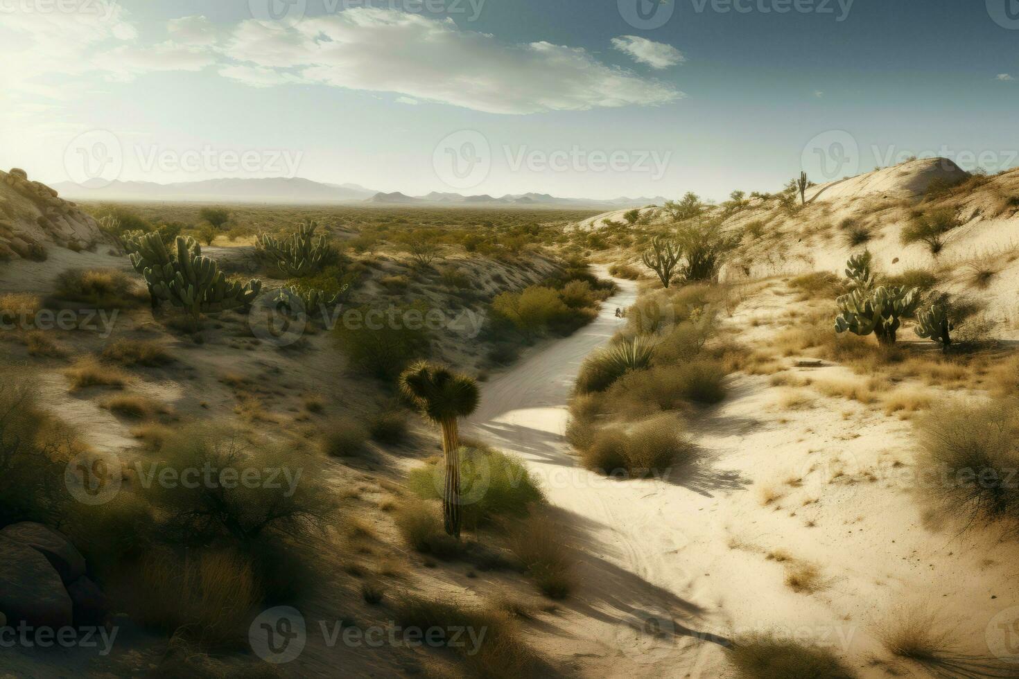 AI generated Mexican desert landscape. Generate AI photo