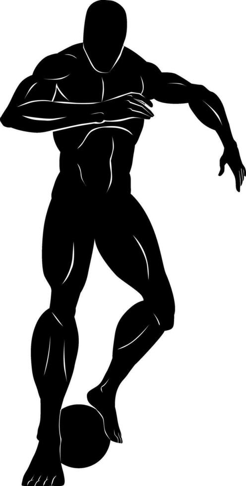 Man playing Soccer illustration vector