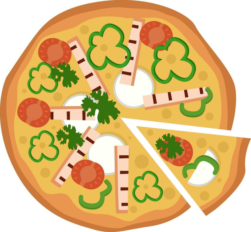 ilustración vectorial de pizza vector