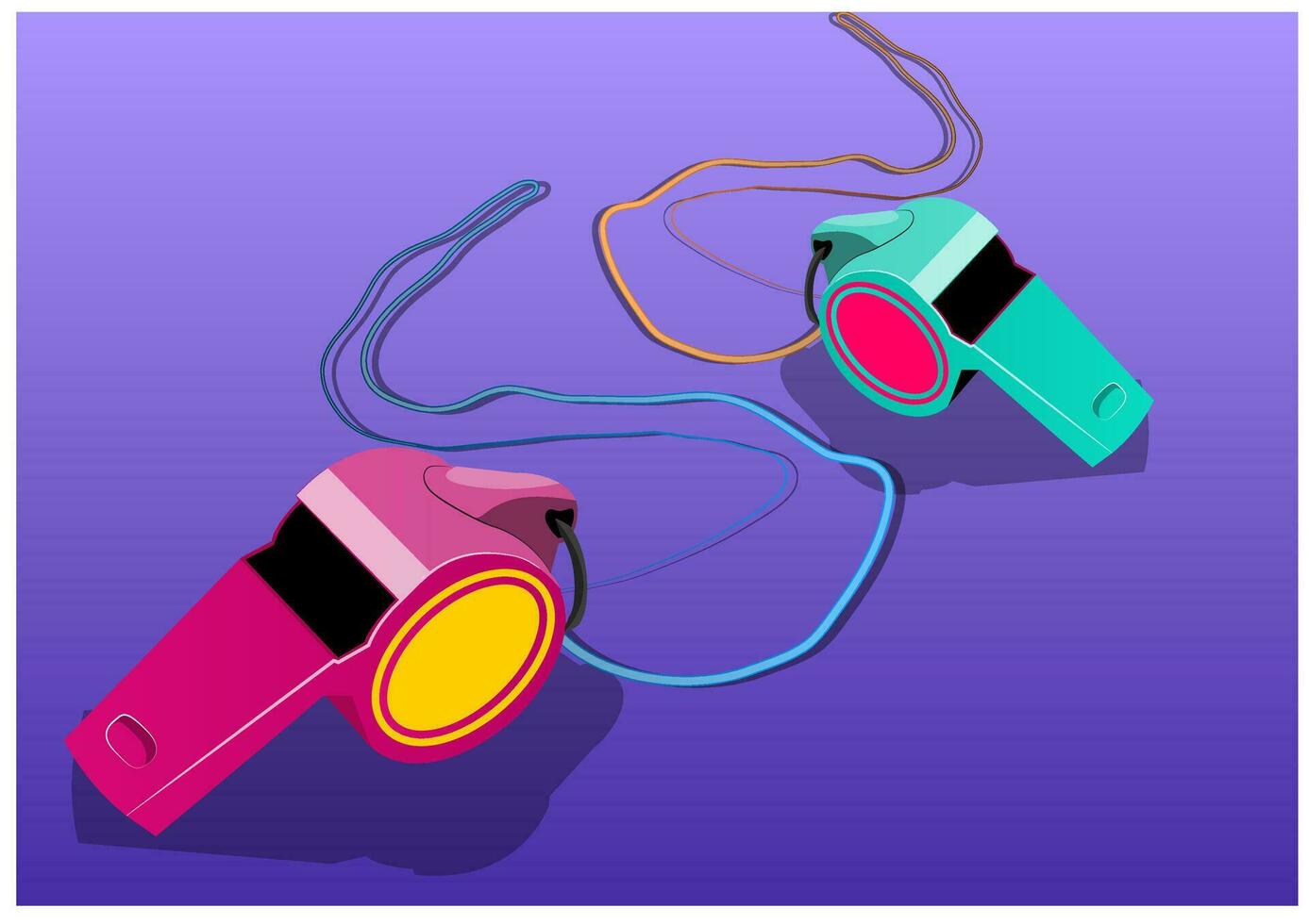 Isolated Whistles, illustration vector