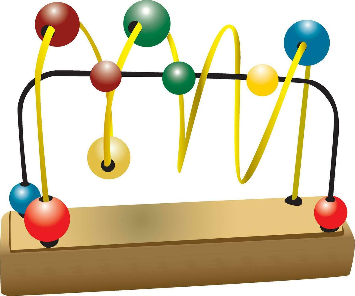 aislado de madera juguete vector