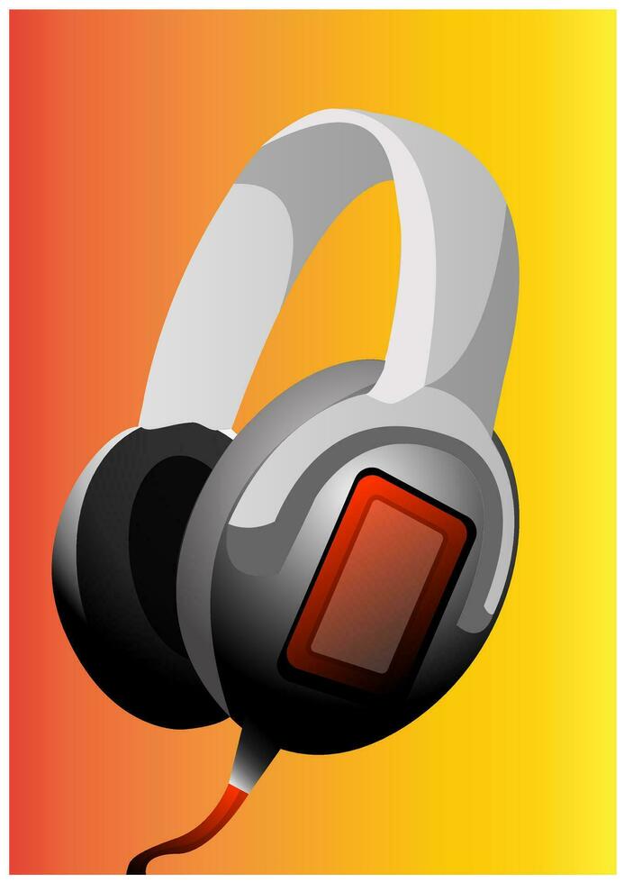 Isolated Headphones, illustration vector